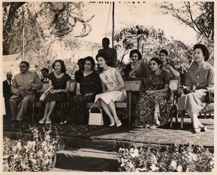 Vidyaben in attendance when Jacqueline Kennedy visited India, 1962